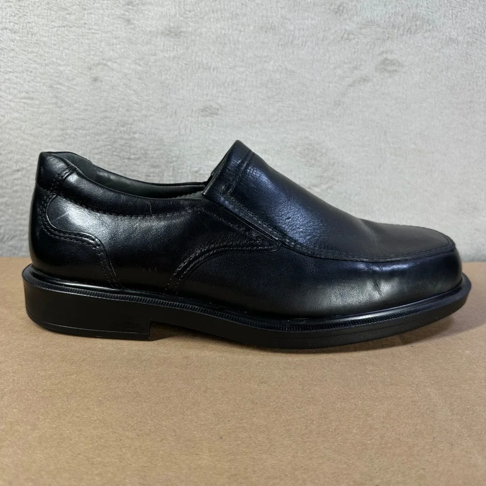 SAS Slip On Loafers Mens 10 WW Black Leather Comfort Made USA Wide Width Shoes